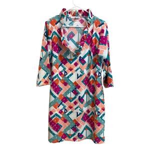 Michelle McDowell ON THE ROAD REID GEO PRINT DRESS sz LG